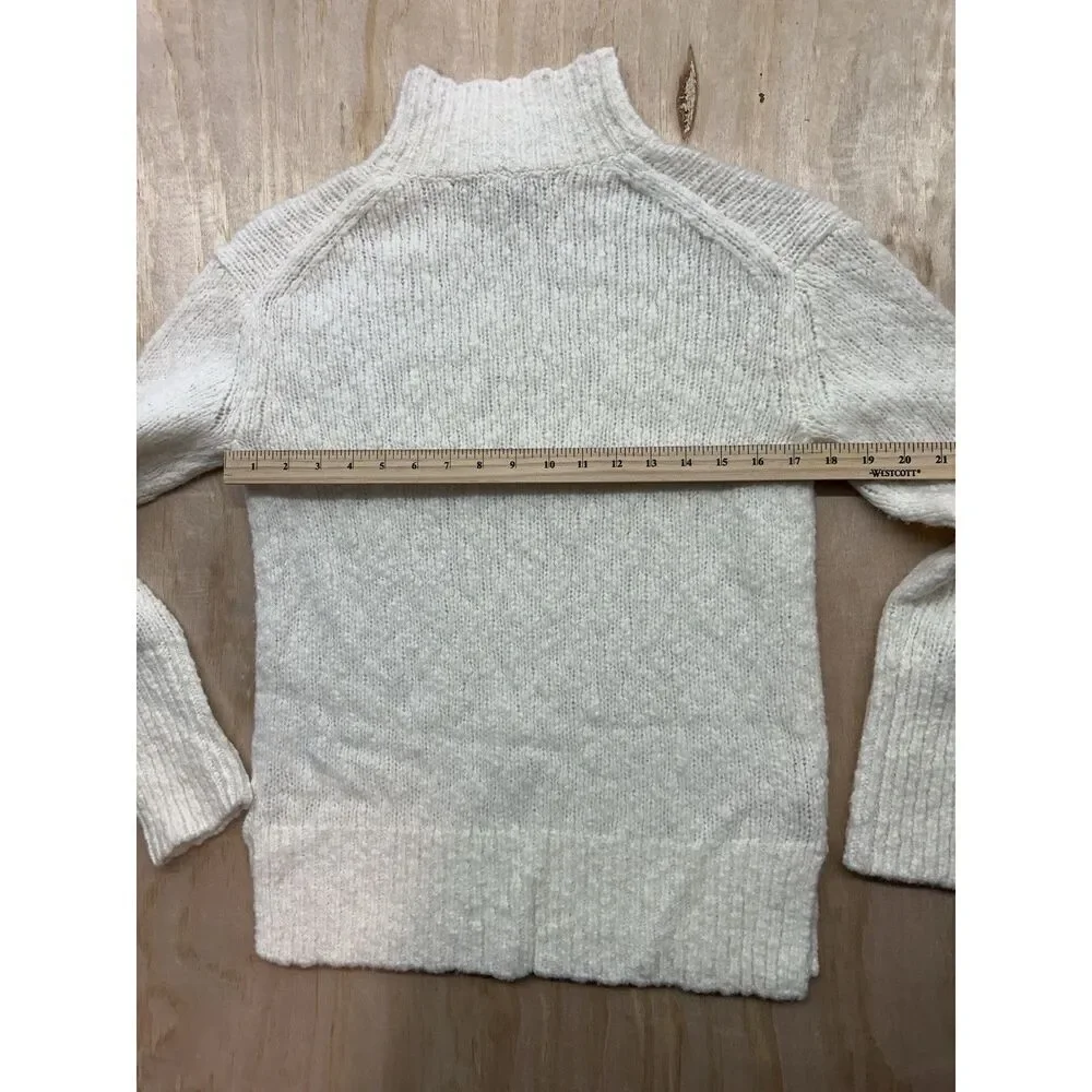 Vince NWT Turtleneck Wool Blend Sweater Beige Size XXS Chunky Knit Side‎ Slits